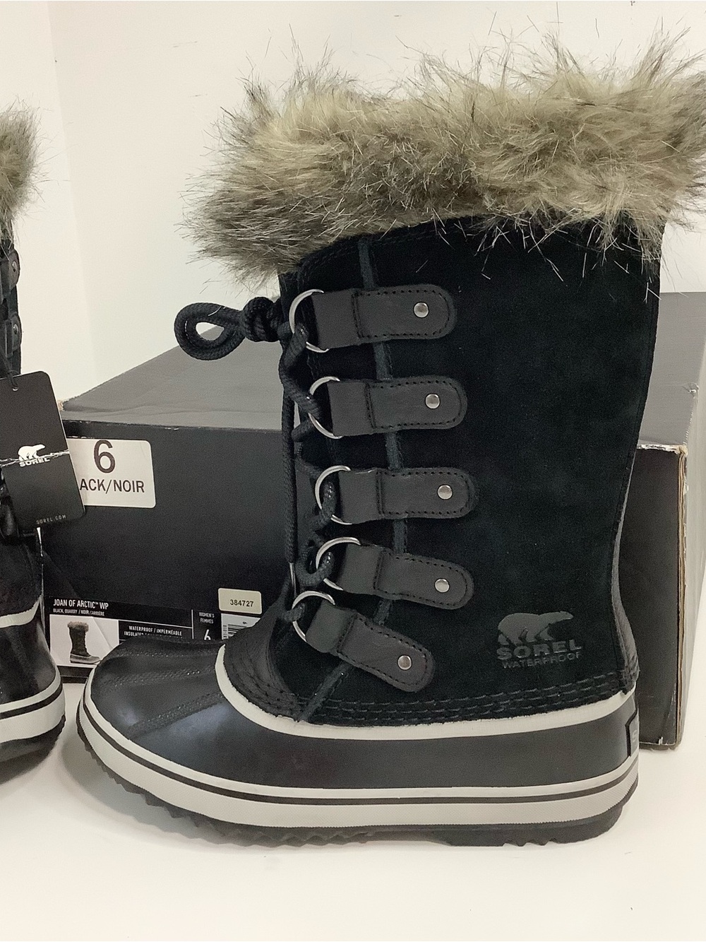 NEW Sorel Joan of Arctic Black Waterproof Insulated Women’s Winter Snow Boots 6